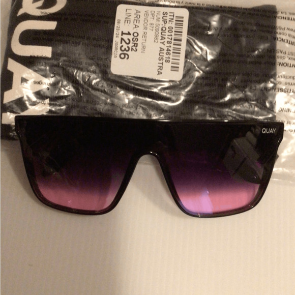 NEW Rare! ReAD* Quay Hindsight black purple fade sunglasses main image 5